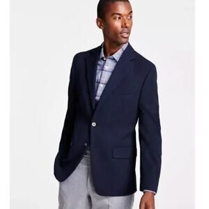 Michael Kors Blazer Mens 40R Blue Grey Lined 2 Button Single Breast Suit‎ Jacket